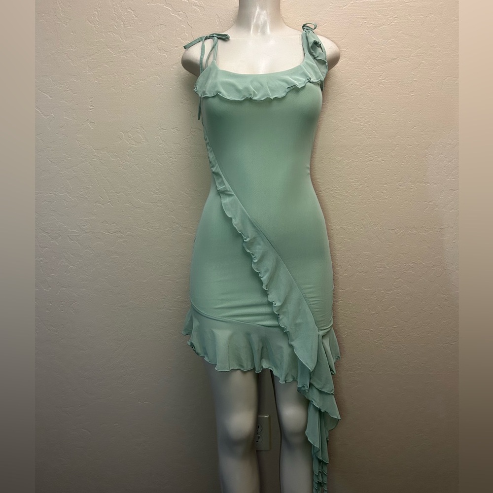 Mint Green Ruffle Dress